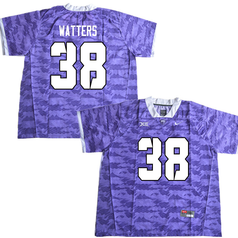 Men #38 Payton Watters TCU Horned Frogs College Football Jerseys Sale-Limited Purple